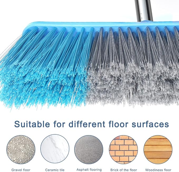 LandHope Heavy Duty Broom, 15.75in Wide Push Broom, 45.67in Long Handle - Image 2