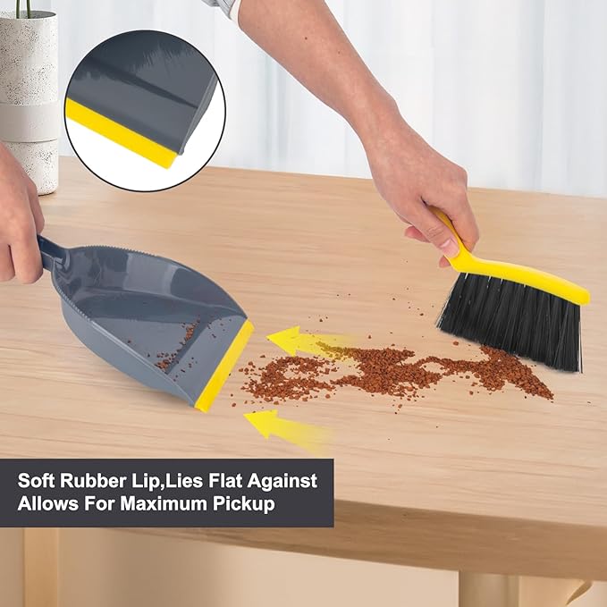Dustpan and Broom Set Small – Mini Handheld Dustpan and Brush Combo - Image 5