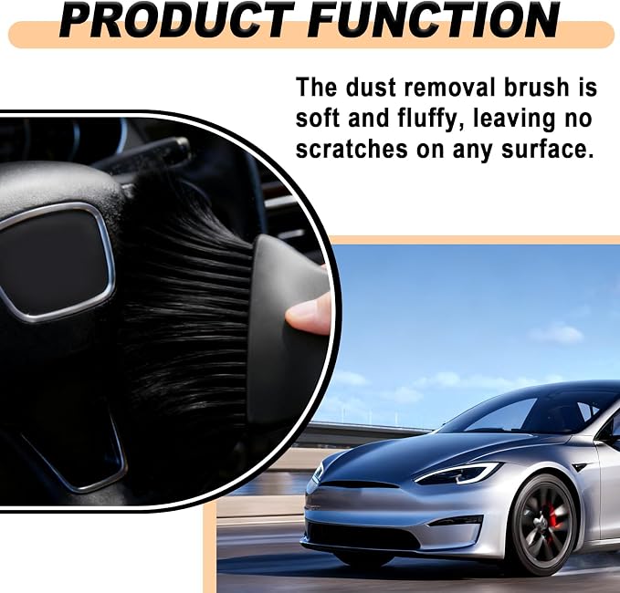 Car Detailing Brush with Ultra Soft Bristles Automotive Interior Cleaning and - Image 7