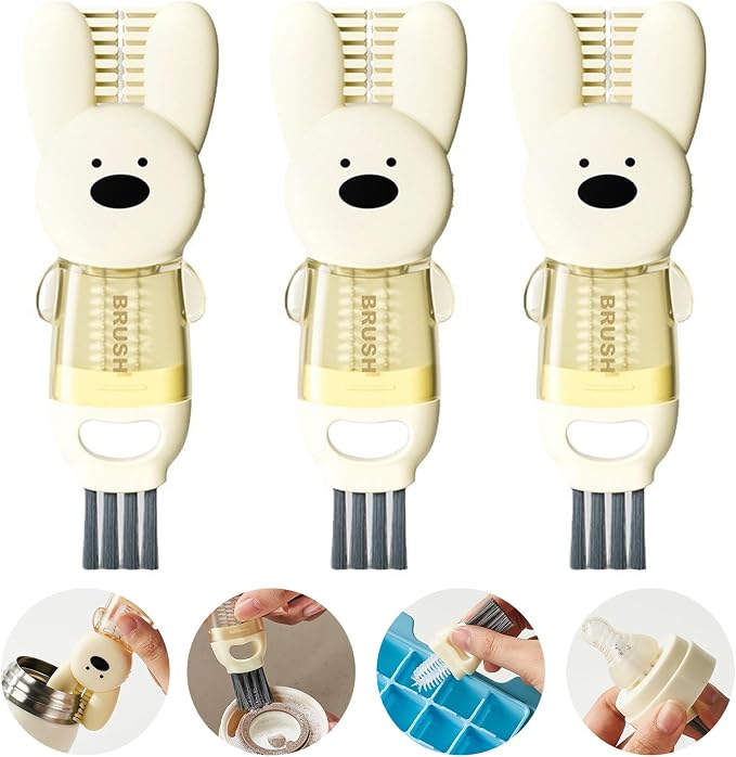4 in 1 Cup Lid Cleaning Brush, Cup Crevice Cleaning Tools, Cup Lid Gap Cleaner by UNNGEIGEI