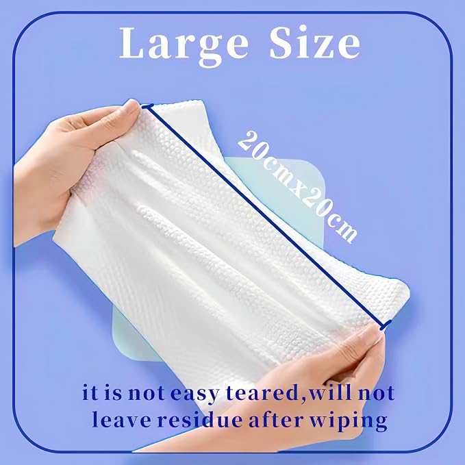 Disposable Face Towel 300 Count, Soft Cotton Clean Skin Face Towels, Dry Wipes - Image 6