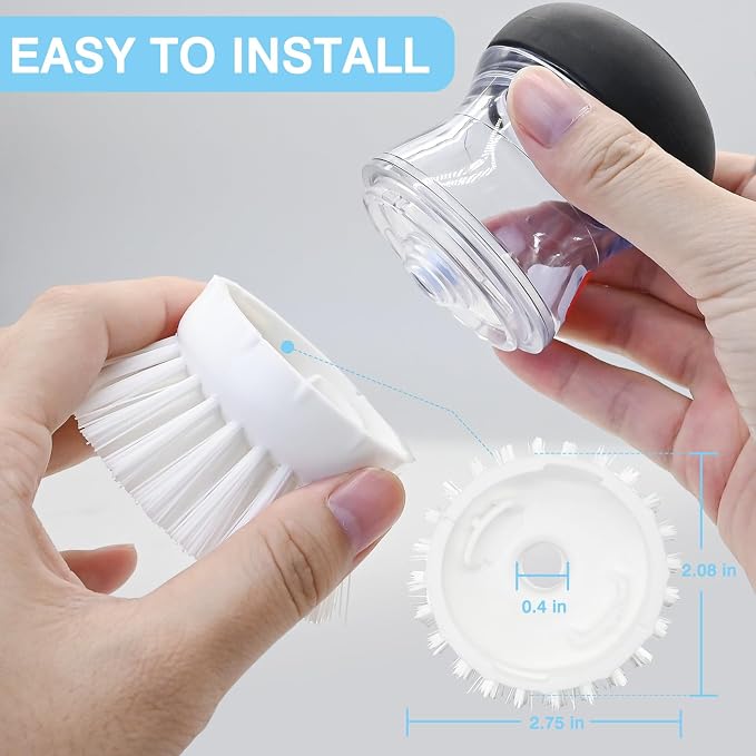 4 Pack Palm Brush Refills for OXO Soap Dispensing Palm Brush, Palm Brush - Image 5