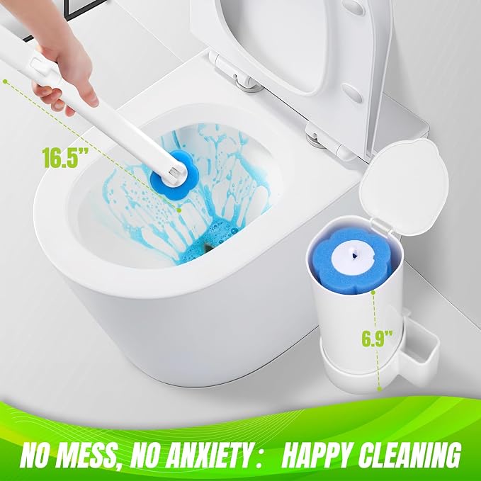 KOKL Disposable Toilet Brush, Toilte Wand Kit, Toilet Brush and Holder - Image 7