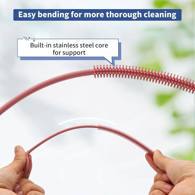 Silicone Straw Cleaner Brush, Non-slip Handle Soft and Bendable - Image 2