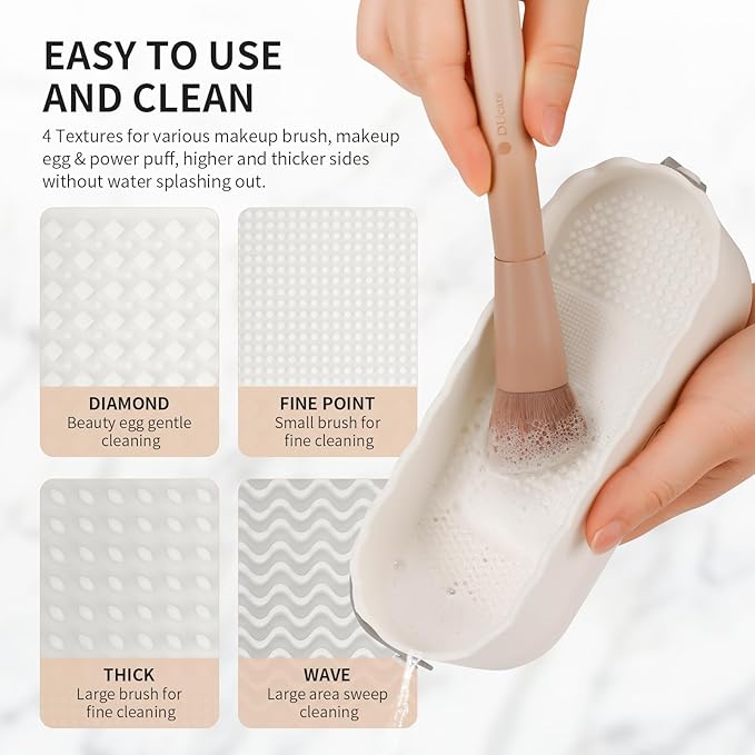 DUcare Makeup Brush Cleaner Shampoo Soap Solid Brush Cleaning Mat Removes - Image 3