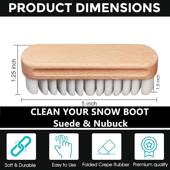 Crepe Suede Rubber Brush for Cleaning Snow Boots – 2025 Upgrade No Water Needed - Image 6