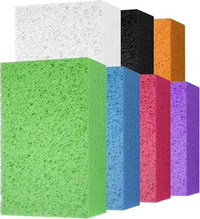 Cleaning and Washing Sponges, 7 Pack Extra Thick Heavy Duty Sponge Multi-Purpose by Mainlyrunmakeupsuppliers
