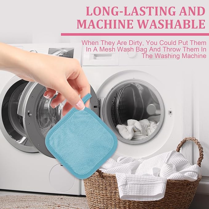 Makeup Remover Cloth 12 Pack, Ultra Soft and Reusable Microfiber Makeup Remover - Image 7