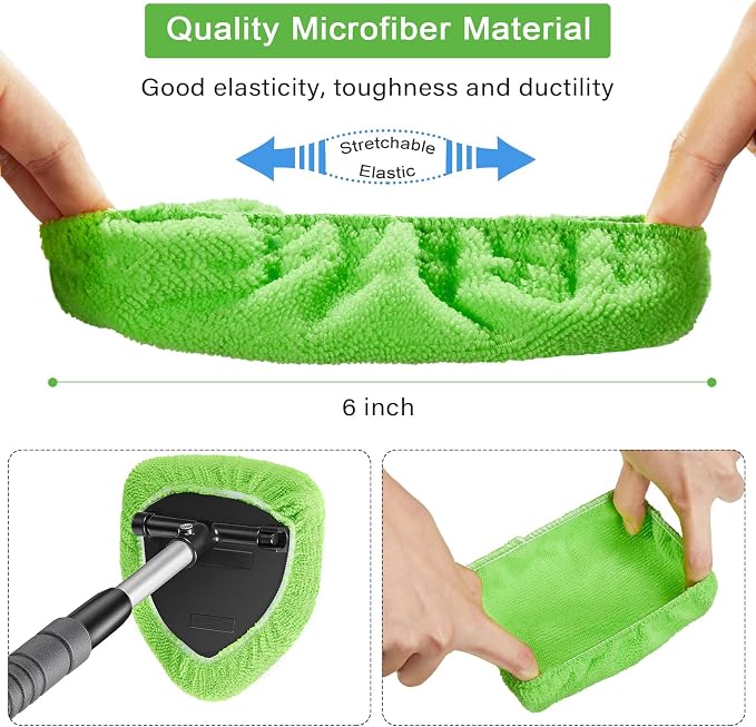Tallew 20 Pack Windshield Cleaner Microfiber Pads Fit Car Window Cleaning Tool - Image 2