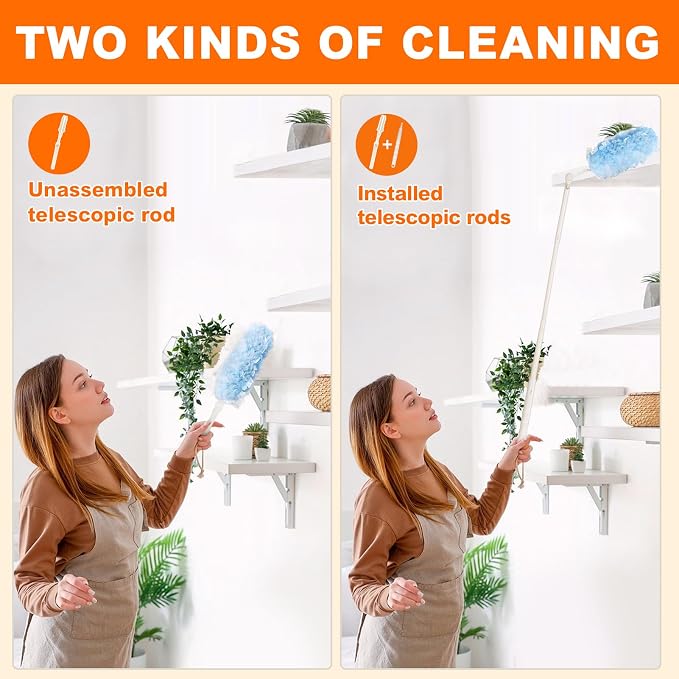 Heavy Duty Duster Refills for Swiffer Dusters, 360° Multi-Surface Microfiber - Image 4