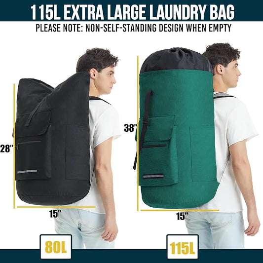 Laundry Backpack with Shoulder Straps，Laundry Bag Extra Large 115L，Laundry - Image 2