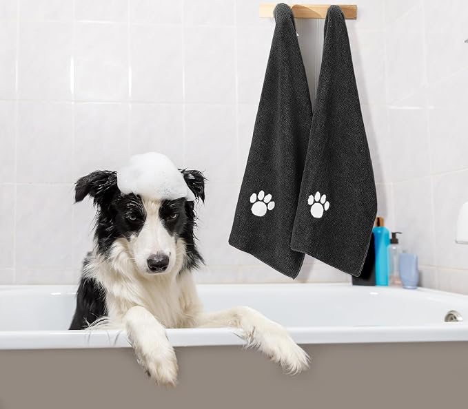Microfiber Dog Towels for Drying Dogs, Super Absorbent and Soft Pet Towel - Image 5