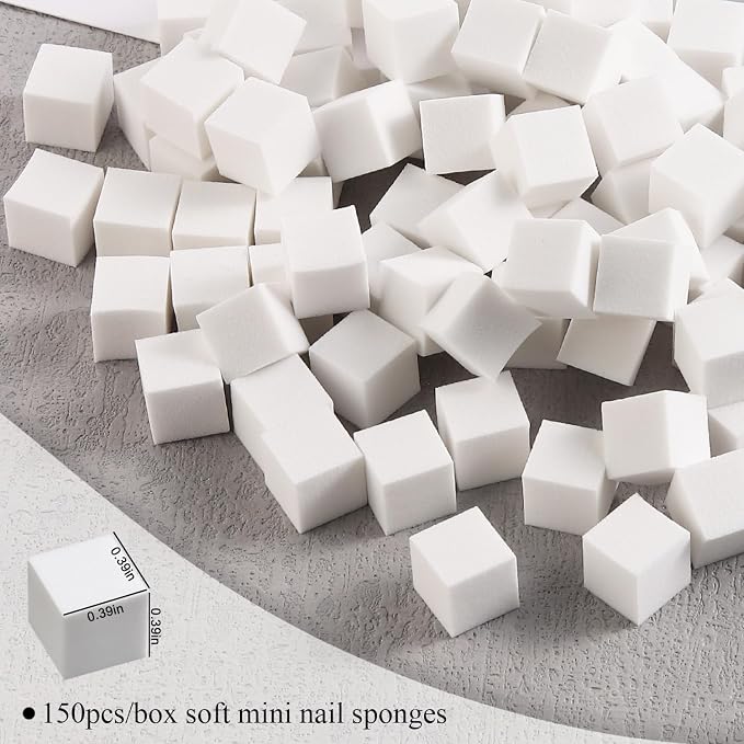 150Pcs Soft Nail Sponges for Ombre Mini Nail Art Sponges - Image 2