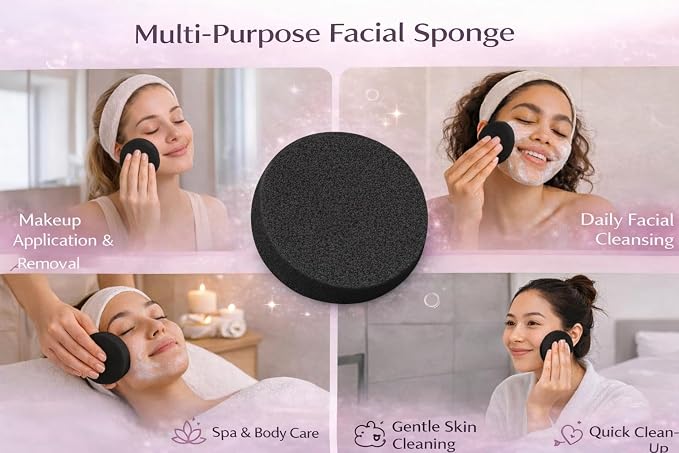120 PCS Compressed Facial Sponges, Natural Cellulose Face Cleaning Pads - Image 6