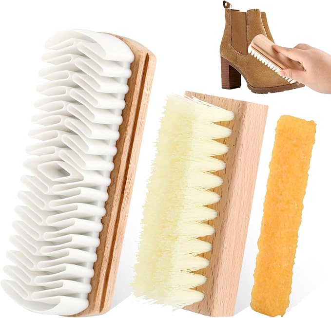 3Pcs Suede Shoe Brush and Eraser, Suede Nubuck Cleaning Brush by Unknown