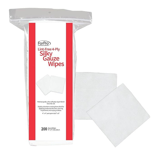 ForPro Professional Collection Lint-Free 4-Ply Silky Gauze Wipes, 100% Lint-Free by ForProProfessionalCollection