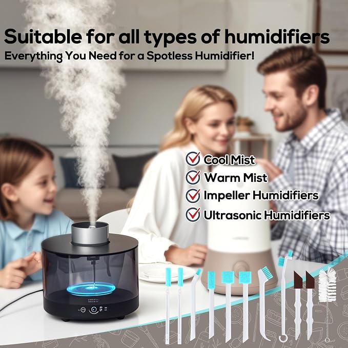 XANGNIER 11 Pcs Humidifier Cleaner Brush Set – Small Detail Cleaning Brushes - Image 2