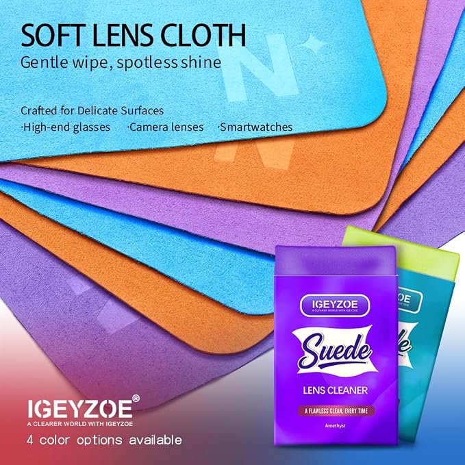 8-Pack Microfiber Lens Cleaning Cloths Eyeglass Lens Cleaner Glasses Cleaning - Image 5