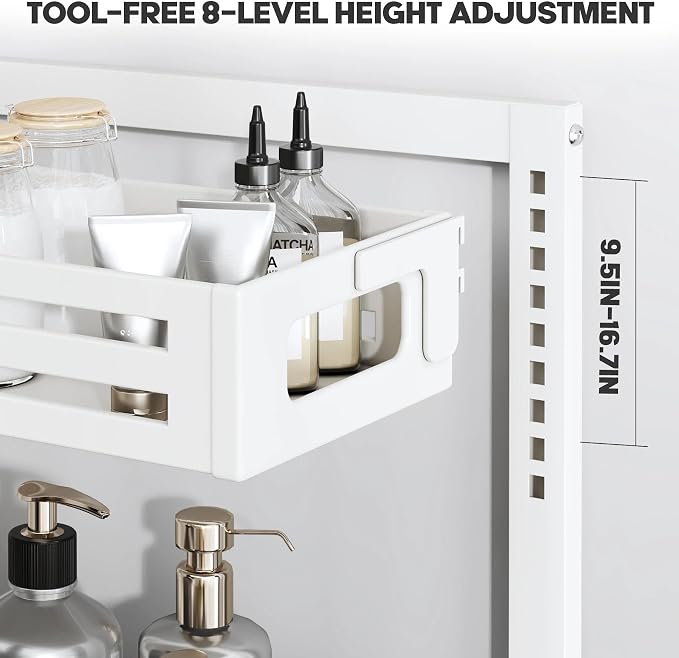 2 Pack 21IN-Depth Under Sink Organizer, Pull Out Cabinet Organizer - Image 4