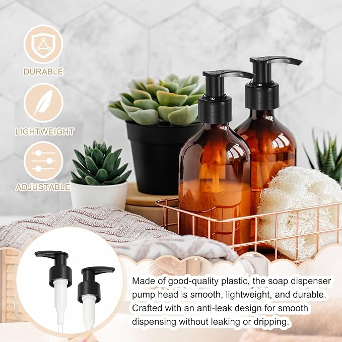 uxcell 6 Pcs Soap Dispenser Pump Heads Soap Dispensers Top Pumps Replacement - Image 4