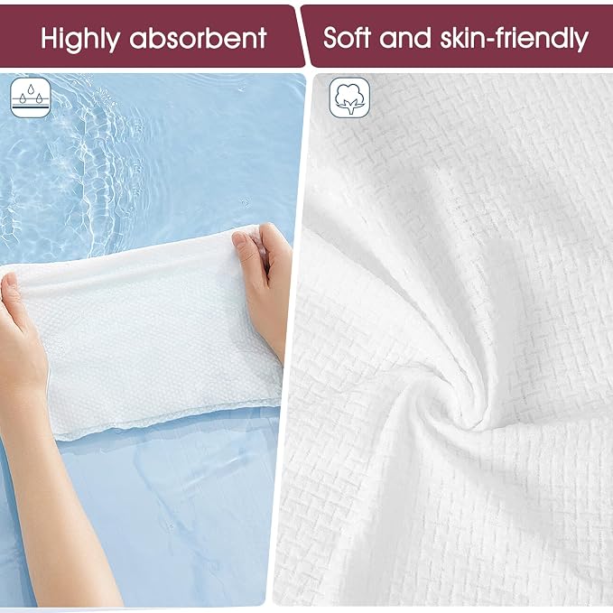 Classycoo Thick Disposable Compressed Towels Tablets- Individually Wrapped Face - Image 4