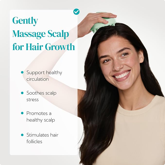 HEETA Scalp Massager 2 Pack for Hair Growth, Soft Silicone Bristles to Remove - Image 2