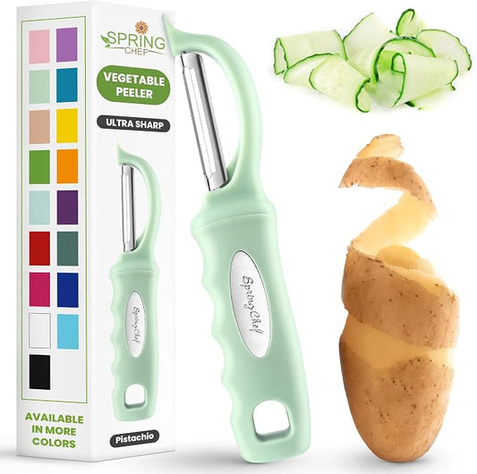 Spring Chef Premium Swivel Vegetable Peeler, Comfortable Handle and Ultra Sharp by SpringChef