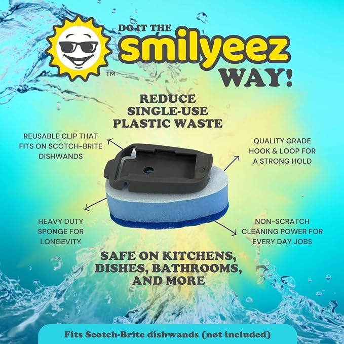 Smilyeez No-Plastic Blue Non-Scratch Sponge Refill - Image 4