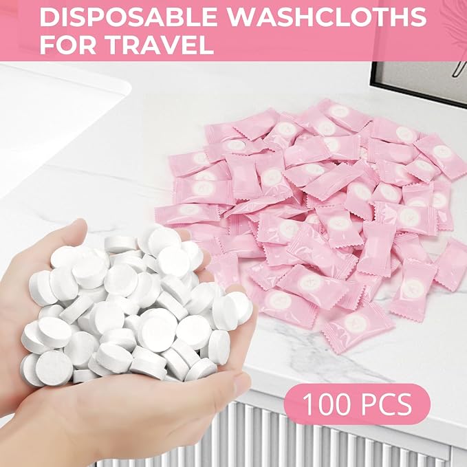 Classycoo 200 PCS Disposable Compressed Towels Tablets- Individually Wrapped - Image 7