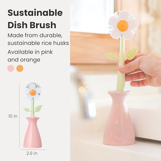 Vigar Florganic Daisy-Shaped Dish Brush - Image 2