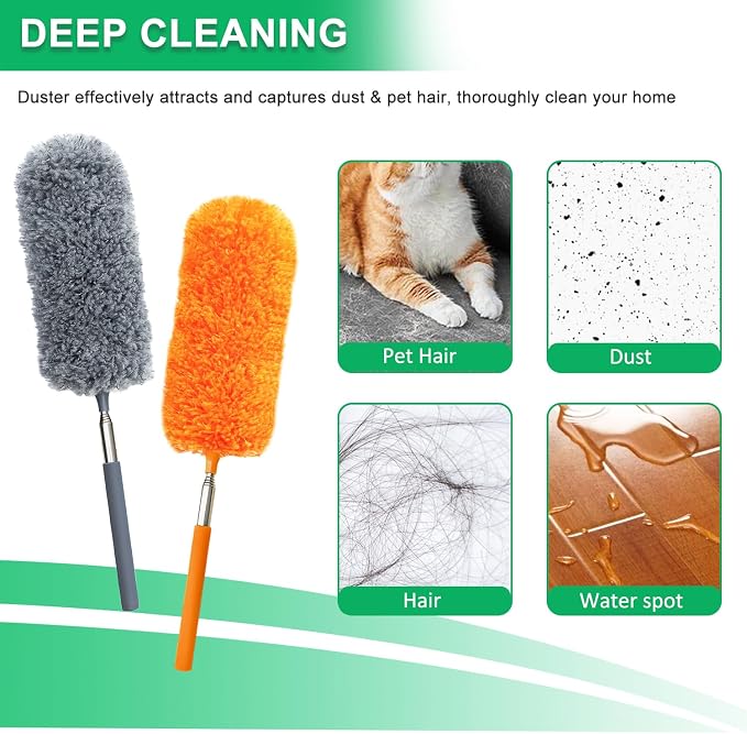 4 Pack Small Microfiber Feather Duster, - Image 3