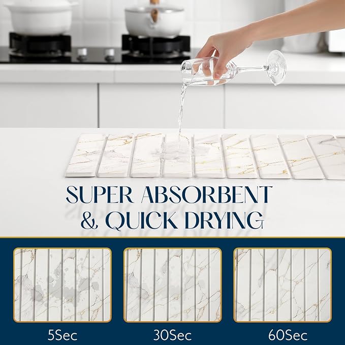 Large Stone Drying Mat for Kitchen Counter - Image 4