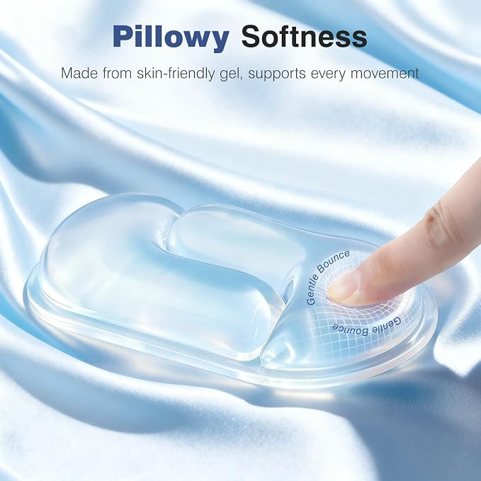 Ospelelf Clear Gel Wrist Rest for Mouse Ergonomic Cushioned Support for Typing - Image 4