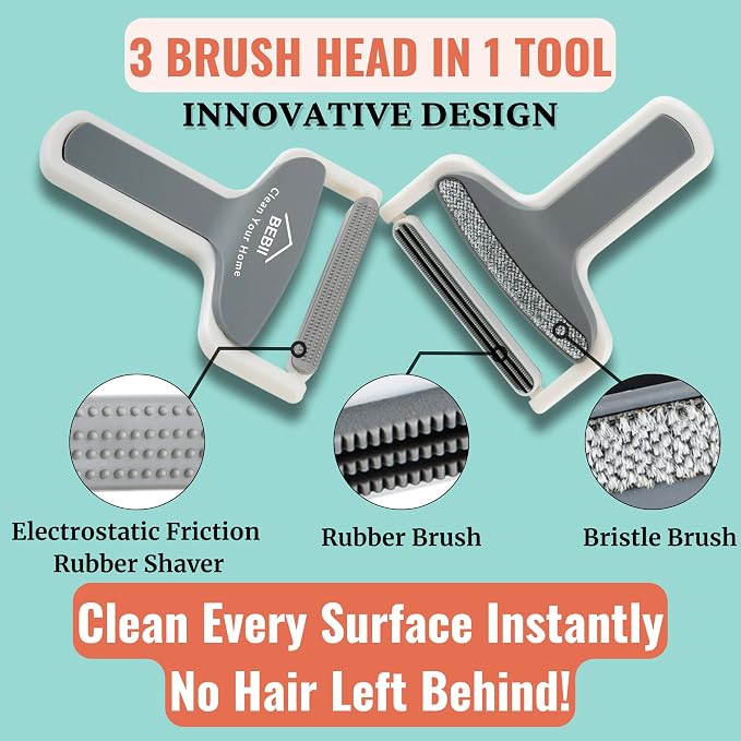 Upgraded BeBii Reusable Electrostatic Pet Hair Remover Tool – Deep Cleaner & - Image 3