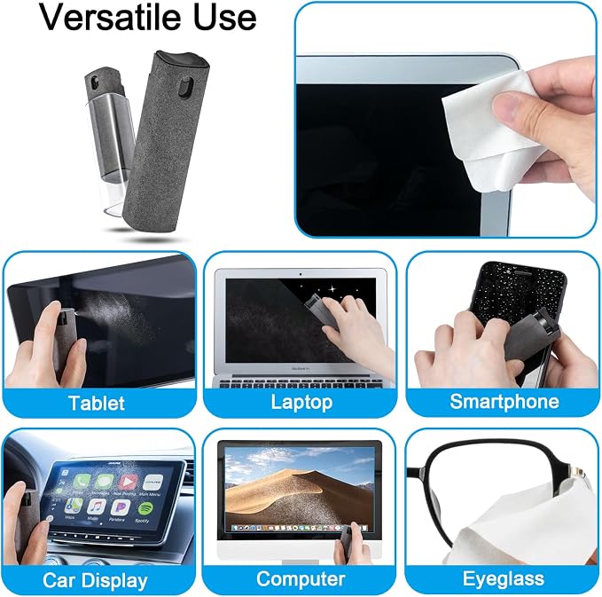 walrfid 2 Pack Computer Screen Cleaner, MacBook Screen Cleaner Spray and Wipe - Image 5
