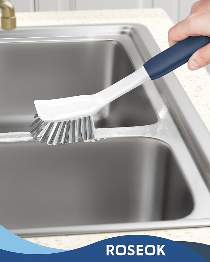 Dish Brush with Built-in Scraper, Kitchen Scrub Brush - Image 8