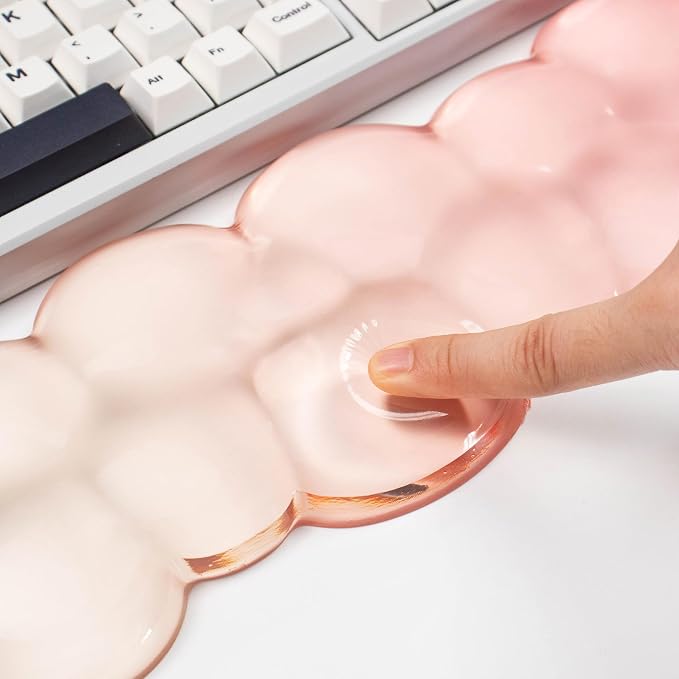 Gel Keyboard and Mouse Wrist Rest Set – Clear Cloud Wrist Rest - Image 7