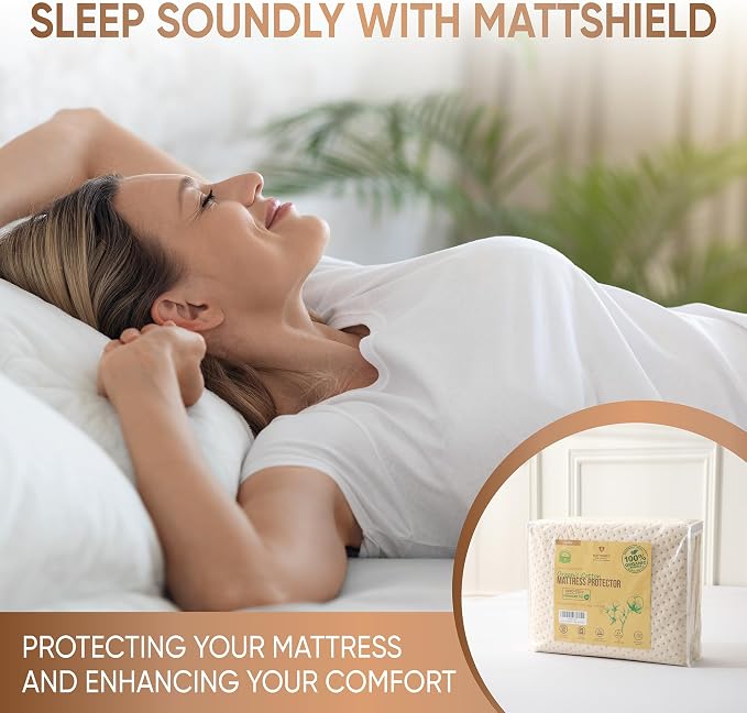 Luxury Waterproof Organic Mattress Protector Twin - Image 3