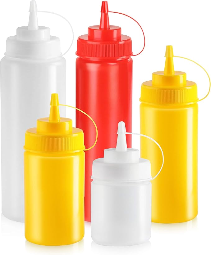 New Star Foodservice 26238 Squeeze Bottles, Wide Mouth, 24 oz - Image 4