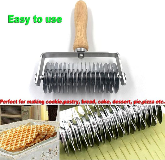 Stainless Steel Dough Lattice Roller Cutter - Image 2