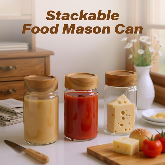 6-Pack 10 oz Airtight Food-Grade Glass Mason Jars - Image 4