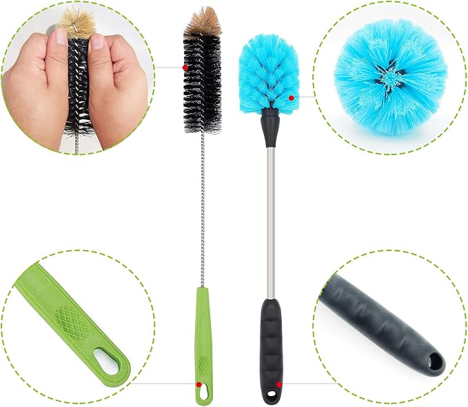 Long Bottle Brush, 17 in Bendable Cleaner Brushes - Image 3