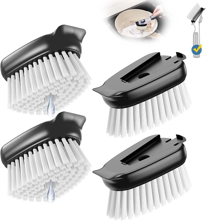 Dish Brush Head Replacement for OXO, 4 Pack Refill Head for OXO Dish Brush by EffortlessKitchenCleaning