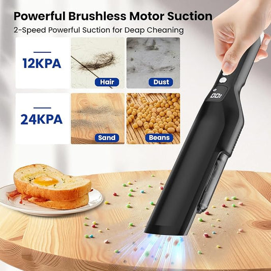 Cordless Handheld Vacuum, 24Kpa Strong Suction Car Vacuum - Image 2