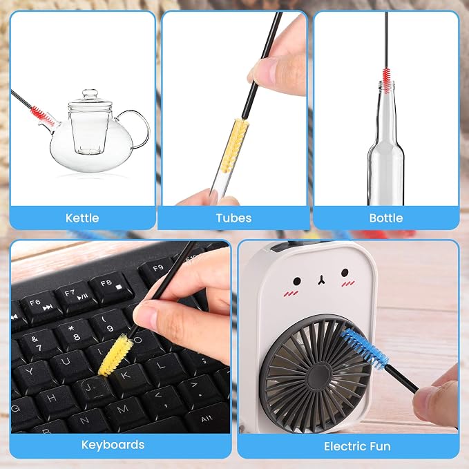Outus 15 Pieces Hummingbird Feeder Cleaning Brush Mini Nylon Brush Set Cleaner - Image 3