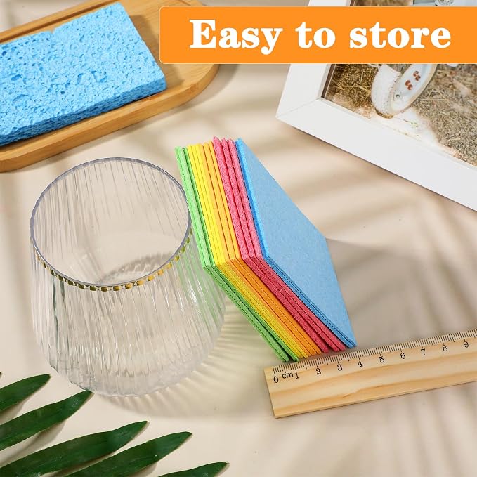 15Pcs Cellulose Sponges, Compressed Kitchen Sponges - Image 7