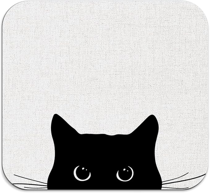 Black Cat Dish Drying Mat by Unknown