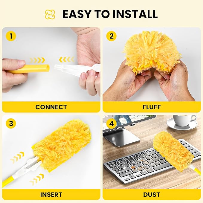 Heavy Duty Duster Refills, Unscented Disposable Dusters Kit - Image 5