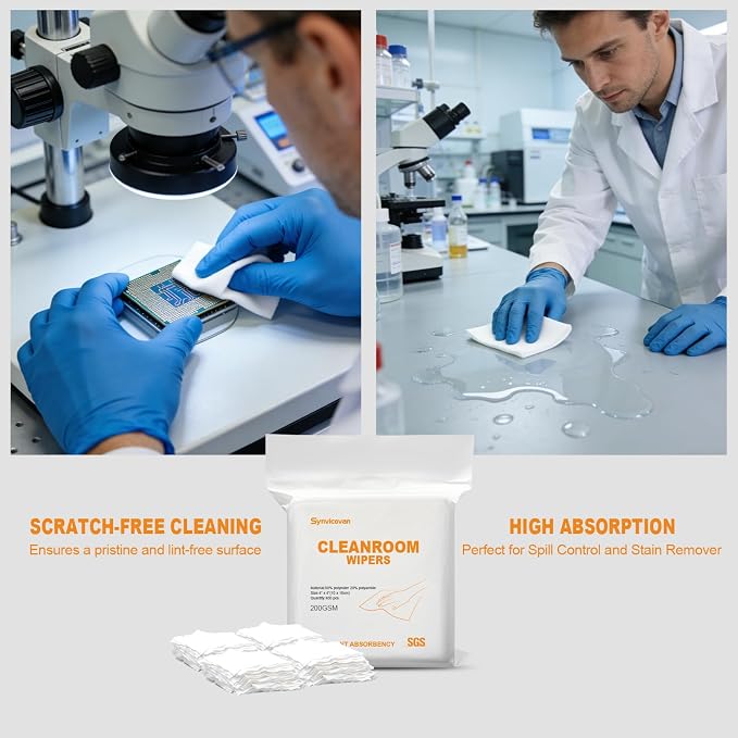 Microfiber Wipes 4"x4" Superfine Lint Free Cloths Cleaning and Drying Cloths - Image 8