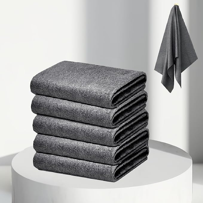 5 PCS 11×11 Inches New Real Magic Cloth Thickened Magic Cleaning Cloth by BOOLUU